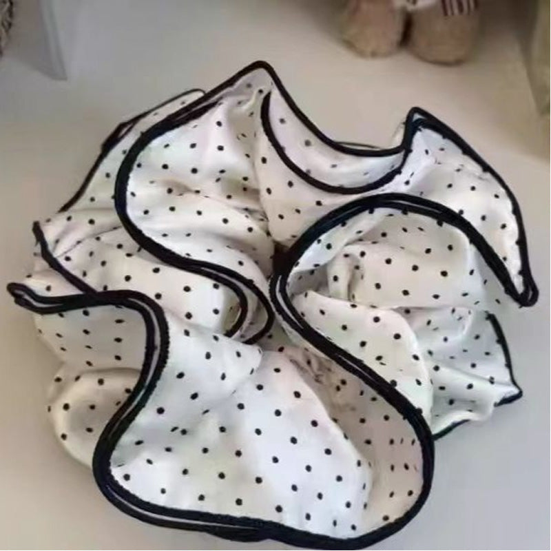 Navy Polka Dot Hair Tie - DippedShop Wholesale - #3123