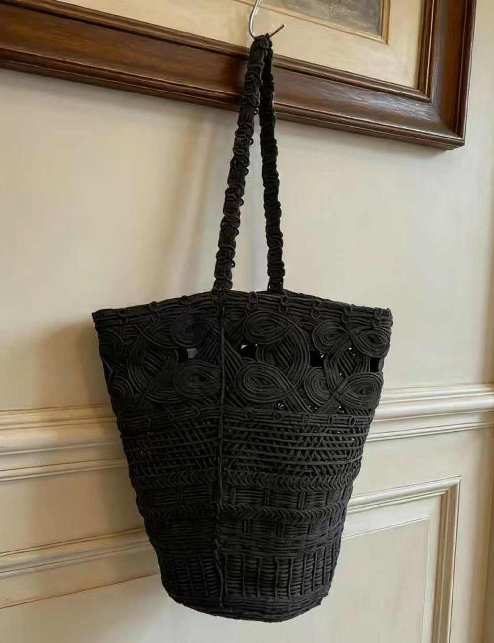 Hand-Crochet Hollow Bucket Bag - DippedShop Wholesale - #5683