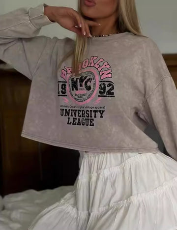 Letter Print Hoodie - DippedShop Wholesale - #4067
