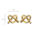 Minimalist Gold Knot Studs - DippedShop Wholesale - #8051