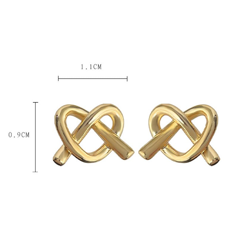 Minimalist Gold Knot Studs - DippedShop Wholesale - #8051