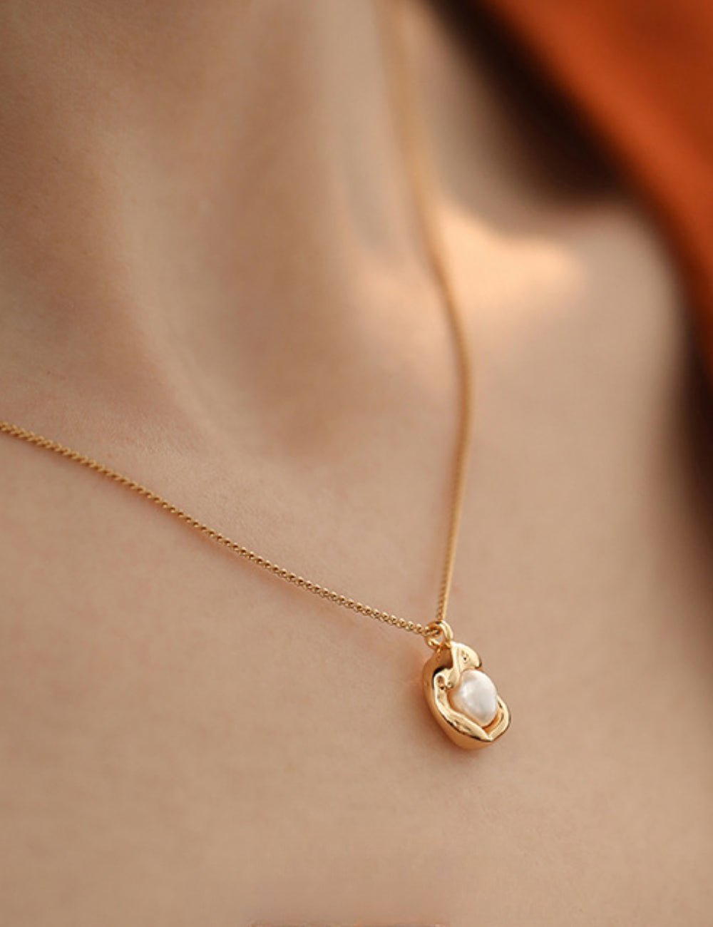 Simple Pearl Necklace DPJN31