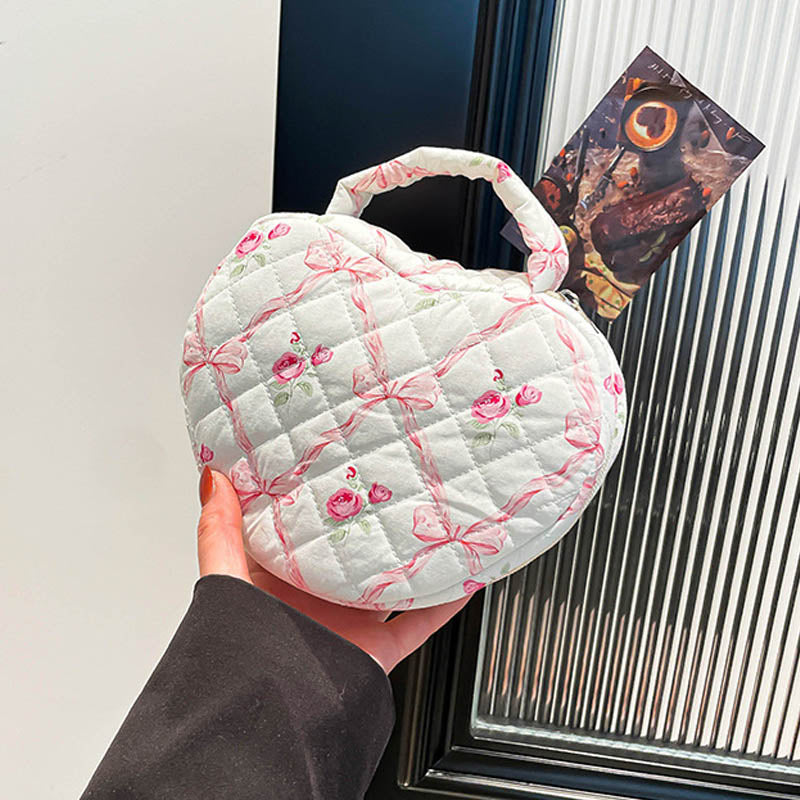 Floral Quilted Cosmetic Bag - DippedShop Wholesale - #4691