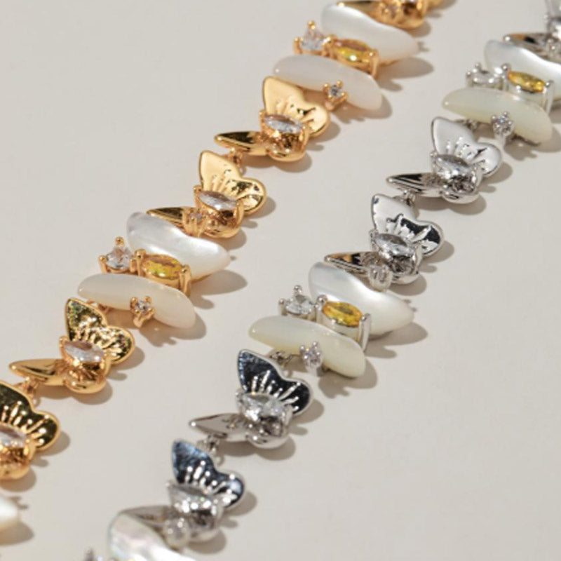 Gold Plated Butterfly Choker - DippedShop Wholesale - #4115