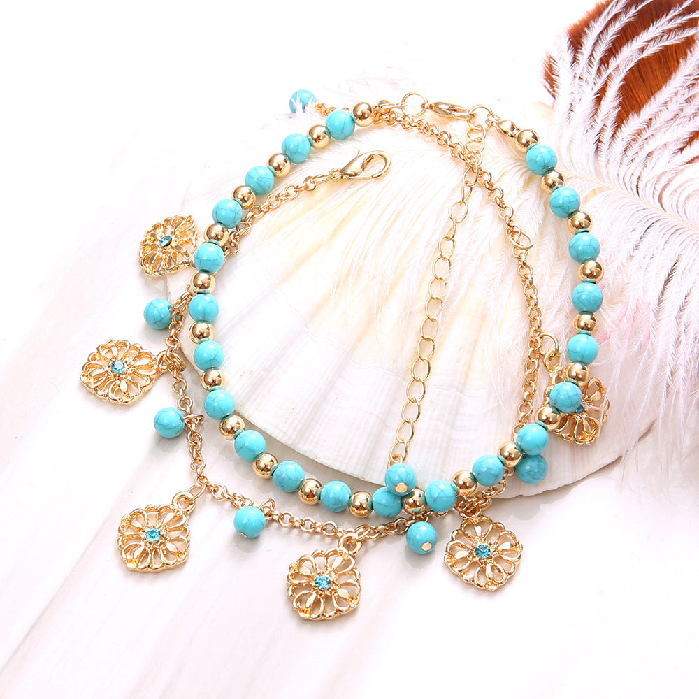 Boho Style Floral Pendants Bea - DippedShop Wholesale - #2627
