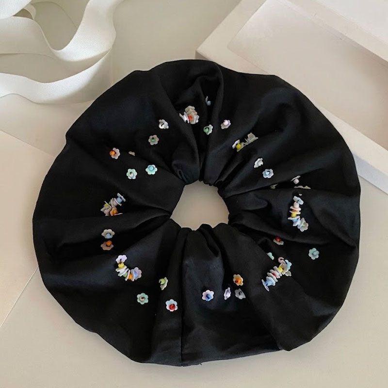 Beaded Flower Hair Scrunchie - DippedShop Wholesale - #6883