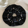 Beaded Flower Hair Scrunchie - DippedShop Wholesale - #9651