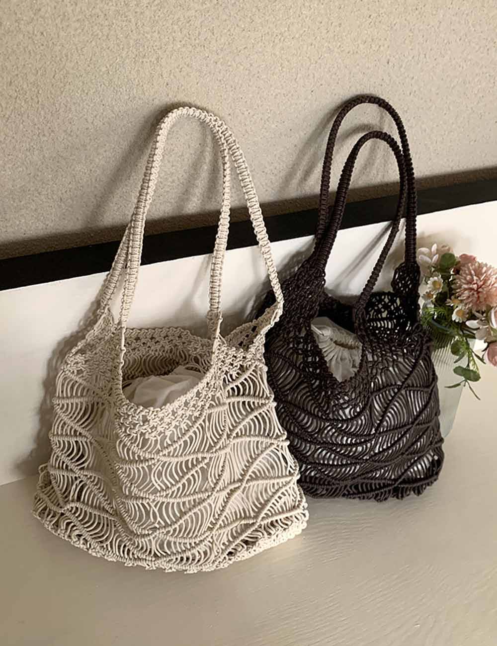 Handmade Hollow Out Beach Bag - DippedShop Wholesale - #3619
