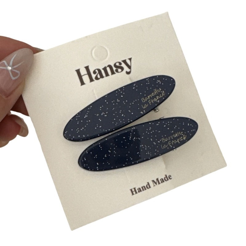 Oval Multicolor Acetate Hair Clips - DippedShop Wholesale - #3971