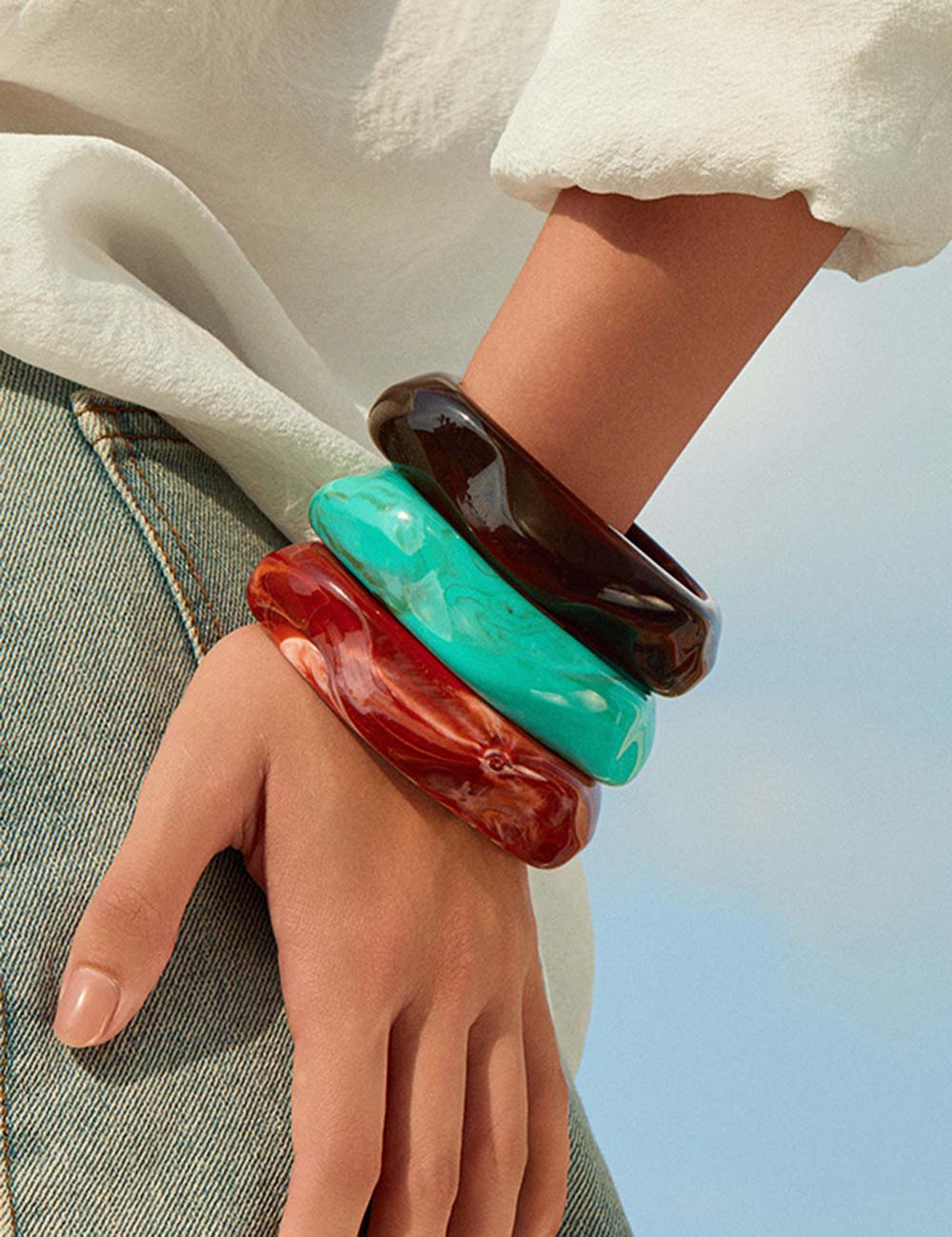 Vintage Geometric Acrylic Bracelets - DippedShop Wholesale - #6131