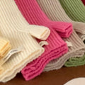 Simple Solid Color Fingerless Thicken Gloves 6W6GLO89