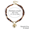 Elegant Shell Starfish Pendant Silk Scarf Necklace 6W6JNC1006
