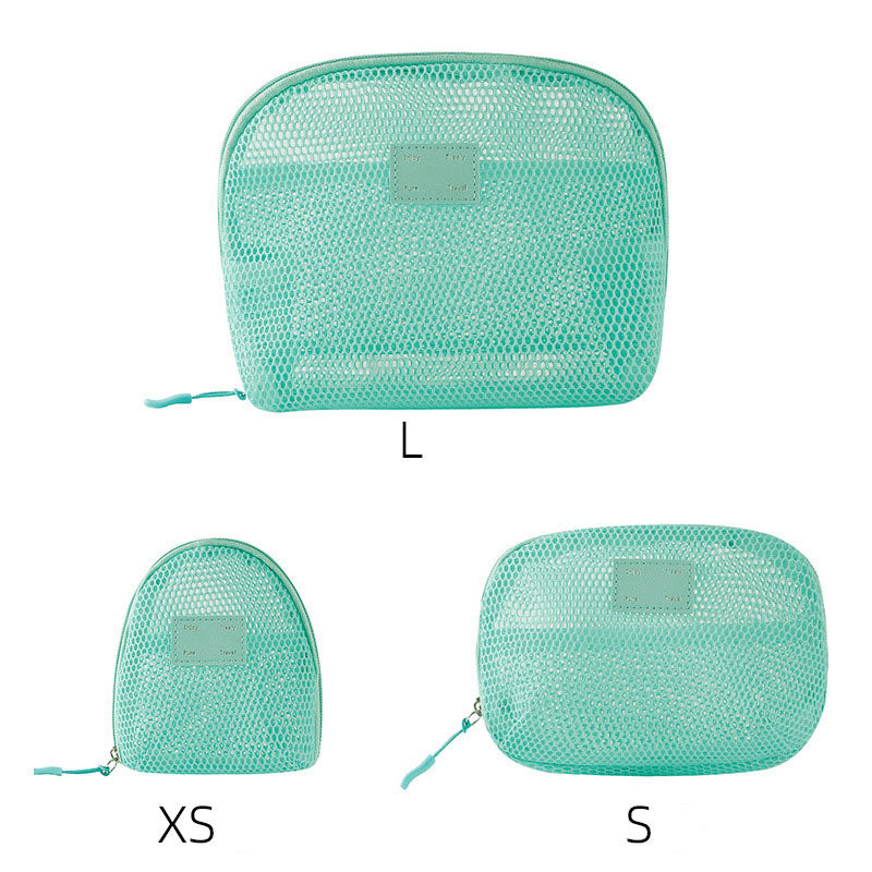 Dopamine Solid Color Mesh Portable Makeup Bag MK2BW6S10BOB83