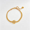 Trendy Cubic Zirconia Double-Layer Chain Bracelet 6W6JBR512