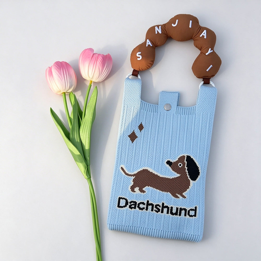 Funny Knit Cartooon Print Crossbody - DippedShop Wholesale - #2115