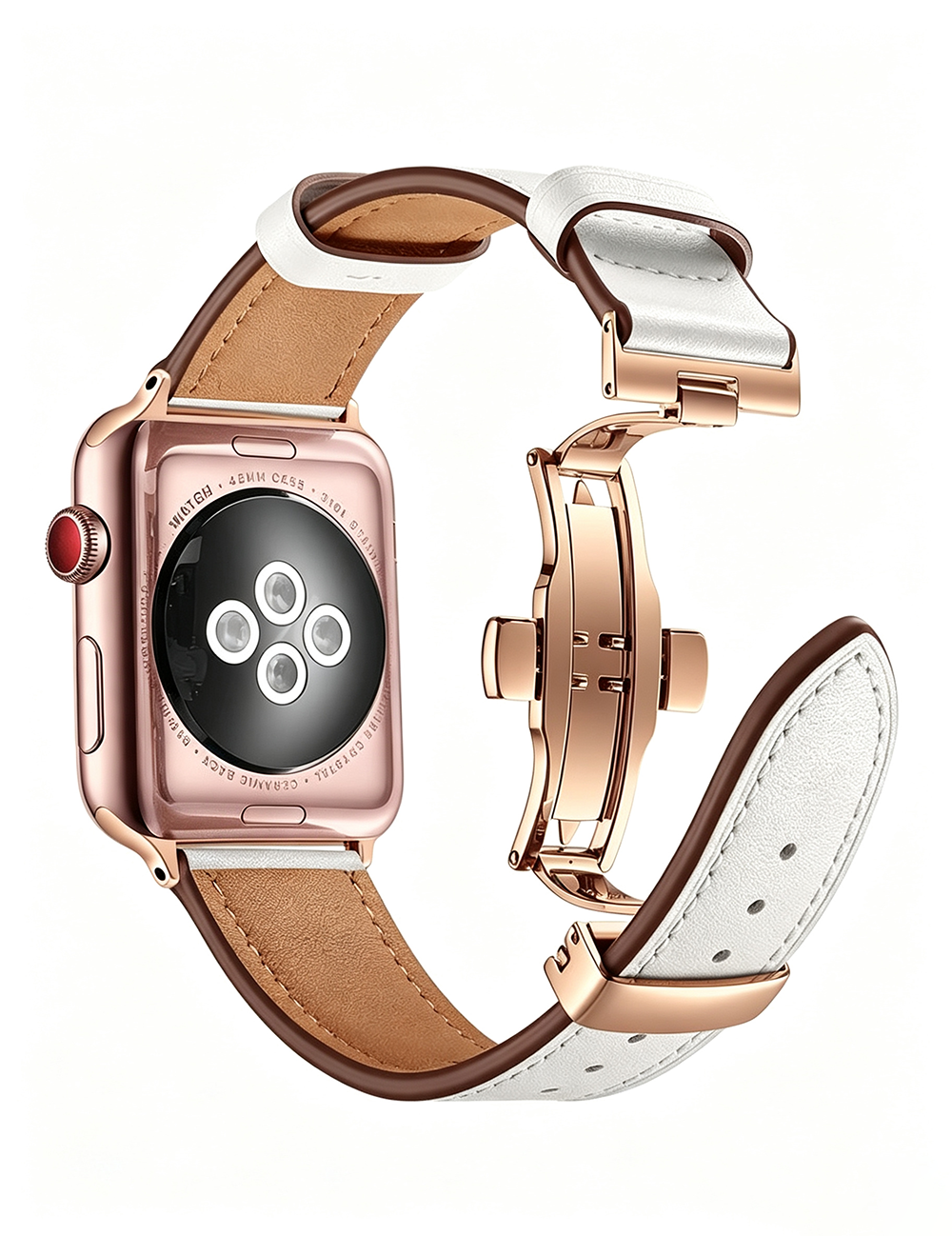 Simple Solid Color PU Leather Watch Band 6W6JWA118