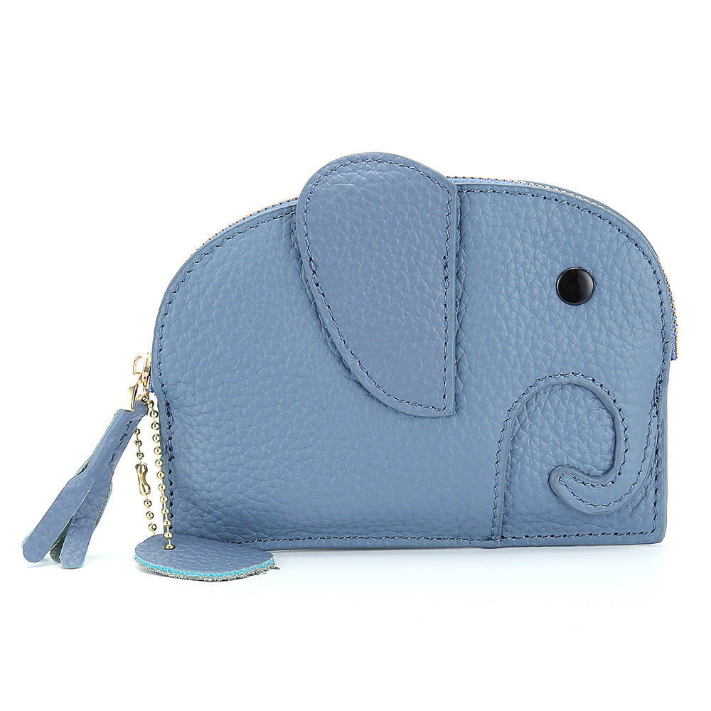 Cute Elephant Leather Mini Coin Purse 6W10BWB303