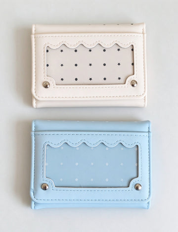 Scalloped Window Trifold Wallet - DippedShop Wholesale - #6707
