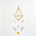 Golden Air Plant Frame Butterfly Crystal Suncatcher 6H7HLS168