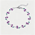 Cute Cherry Rhinestone Gold Plated Chain Bracelet 6W6JBR516