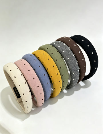 Vintage Polka Dots Non-Slip Wide Headband 6W6HBD327