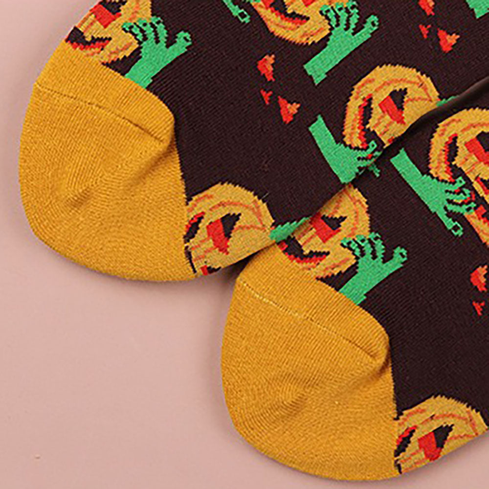 Fun Halloween Graffiti Crew Socks 6W8FSO585