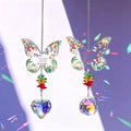 Colorful Butterfly Heart Crystal Hanging Sun Catcher 6H7HLS211