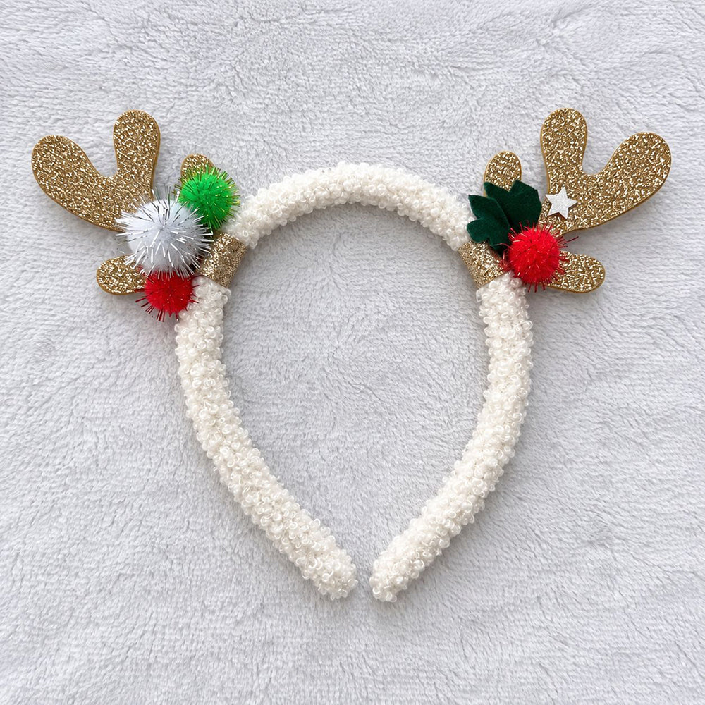Reindeer Antler Plush Headband - DippedShop Wholesale - #2499