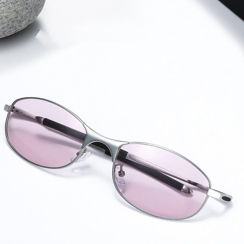 Oval Frame Polarized Cat-eye Sunglasses MK2PPIM6W6GSG206