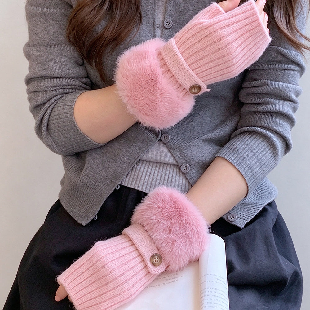 Knit Fingerless Gloves - DippedShop Wholesale - #5555