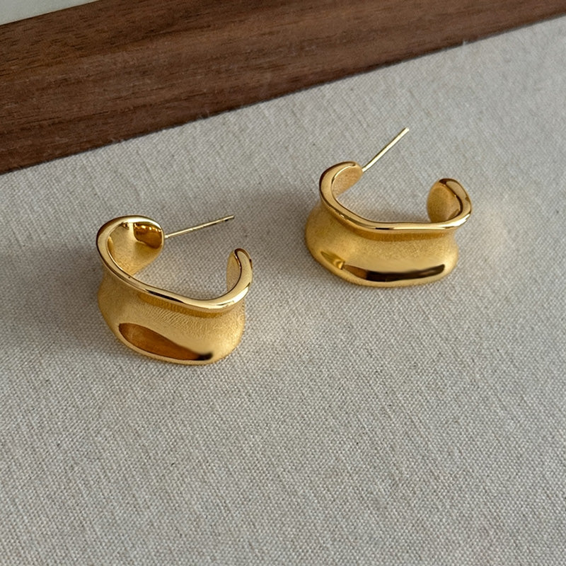 C-shape Stud Earrings - DippedShop Wholesale - #1827