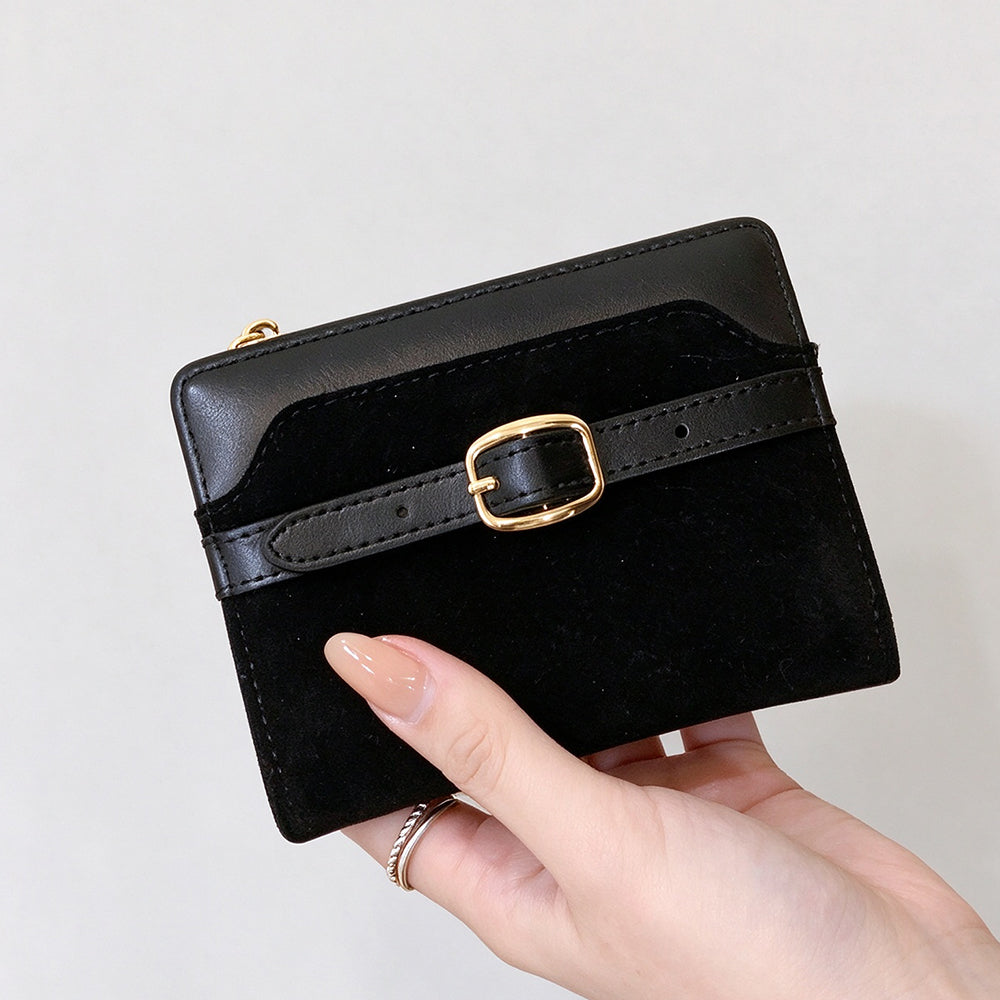 Suede Patchwork Bifold Wallet - DippedShop Wholesale - #6931