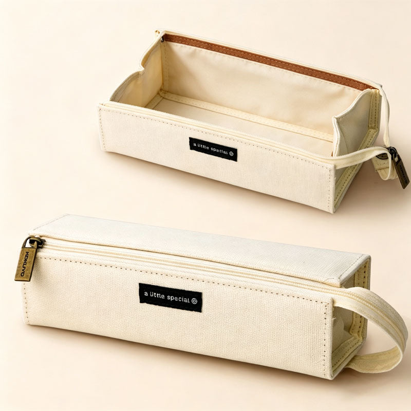 Minimalist Solid Color Pencil Case with Handle 6S10BOB1062