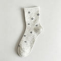 Flower Print Crew Socks - DippedShop Wholesale - #1715