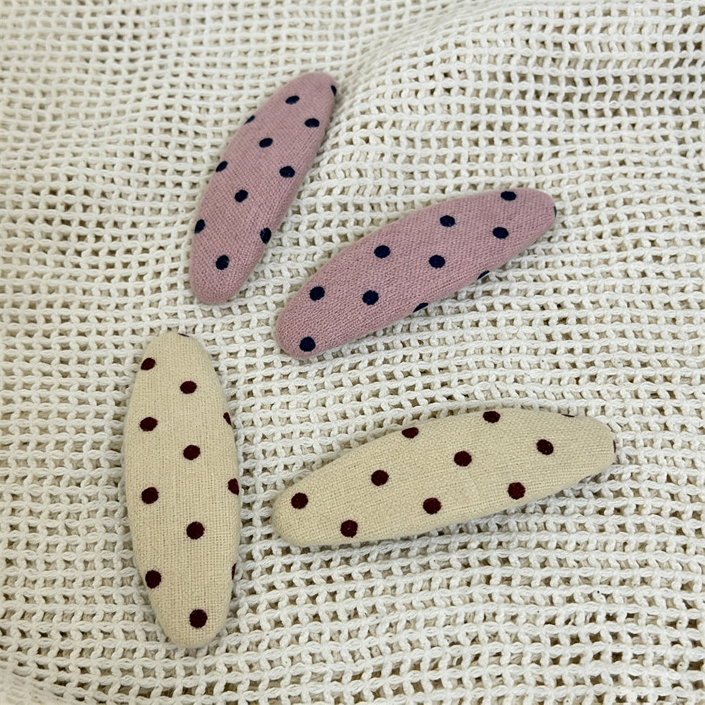 Cute Polka Dot Non Crease Snap Hair Clip 6W6HCP1625