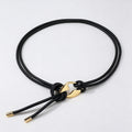 Elegant Double Rope Leather Knotted Thin Rope Belt 6W6JBT190