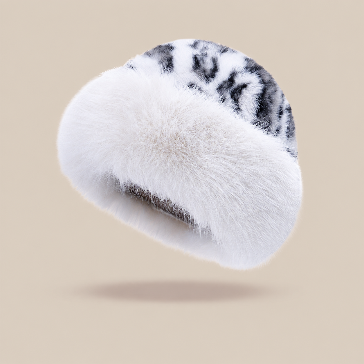 Minimalist Solid Color Faux Fox Fur Bucket Hat 6W6HAT666