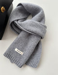 Minimalist Solid Color Versatile Warm Knit Scarf 6W6NSC89