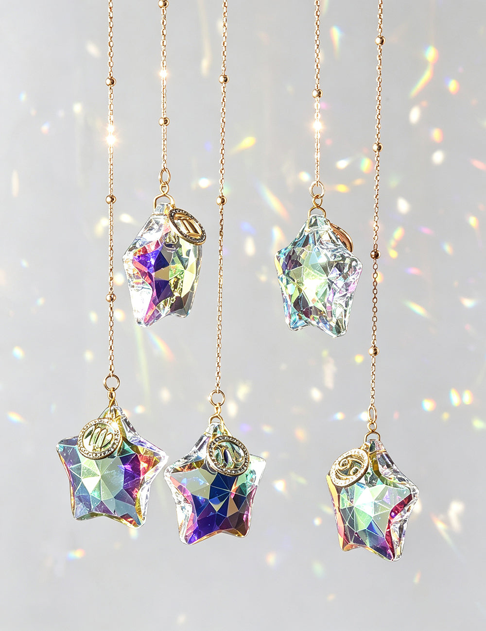 12 Zodiac Signs Crystal Star Hanging Sun Catcher 6H7HLS198
