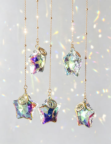 12 Zodiac Signs Crystal Star Hanging Sun Catcher 6H7HLS198