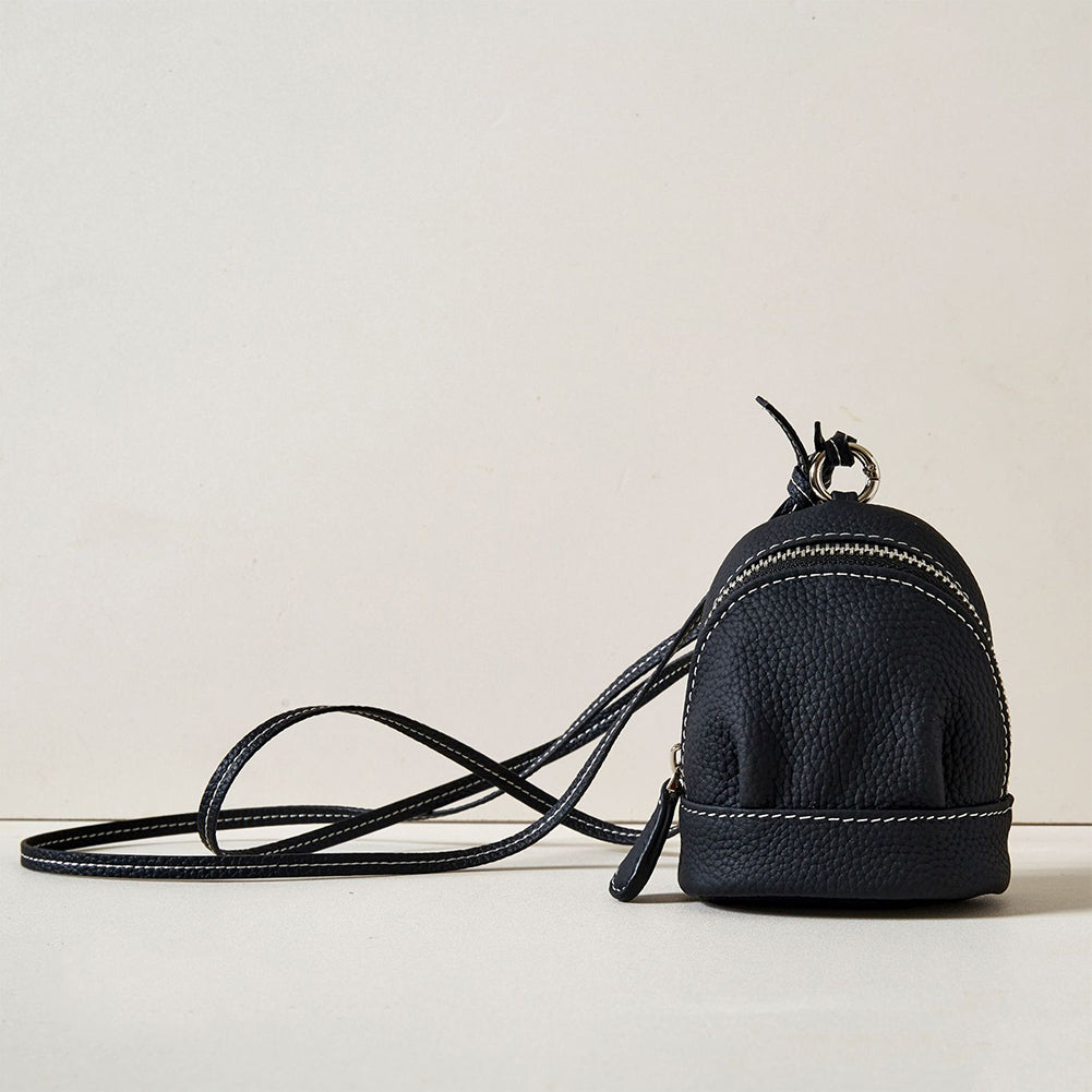 Mini Backpack Shaped Leather Coin Purse 6W10BWB304