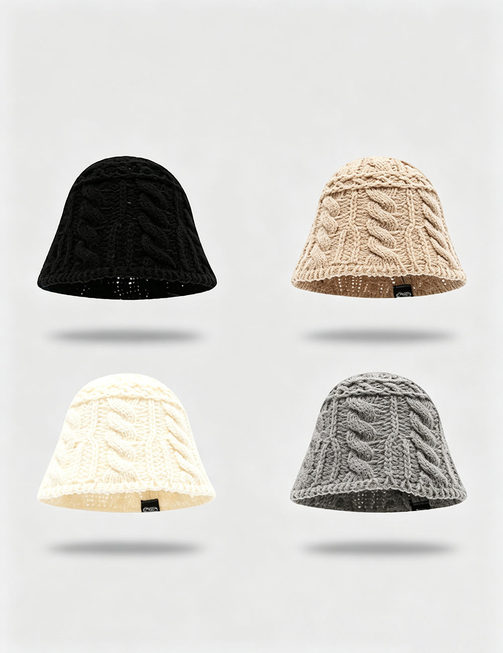 Slouchy Warm Cable Knit Bucket Hat 6W6HAT802