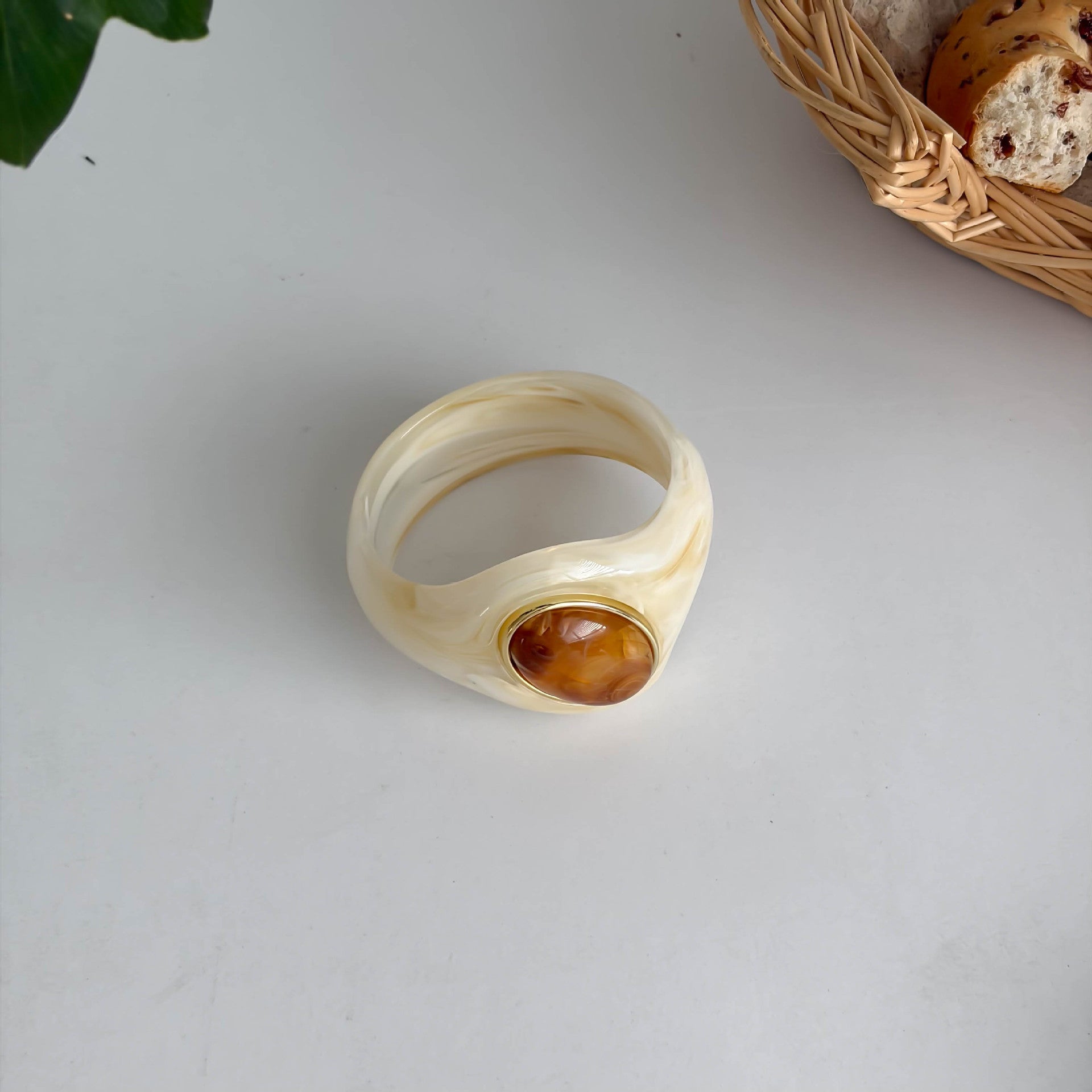 Natural Stones Irregular Weave Resin Bracelets 6W6JBR621