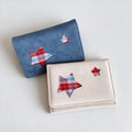 Plaid Star Patchwork Short Trifold Wallet 6W10BWB362