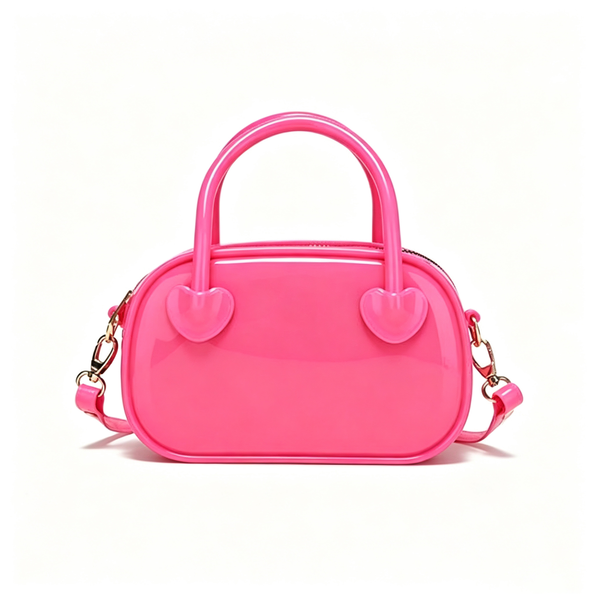 Fashion Solid Color Jelly Clear Tote Crossbody Bag 6W10BBG2112
