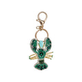 Trendy Handmade Beaded Rhinestones Crab Pendant Keychain 6W10BBC811
