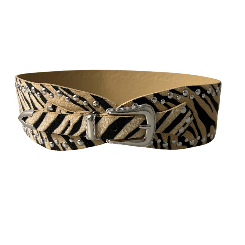 Chunky Punk Wide Studded PU Leather Belt 6W6JBT186