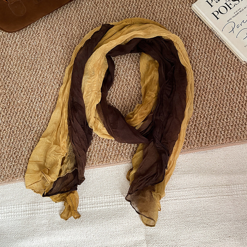 Simple Color Block Soft Versatile Long Scarf 6W6NSC227