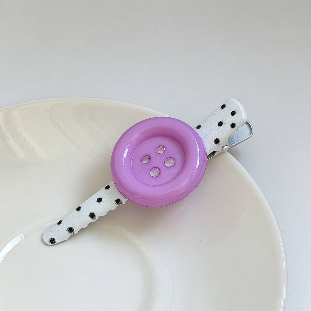 Polka Dot Alligator Hair Clip - DippedShop Wholesale - #5891
