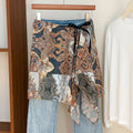 Boho Paisley Print Tie Waist Hip Scarf 6W6NSC232